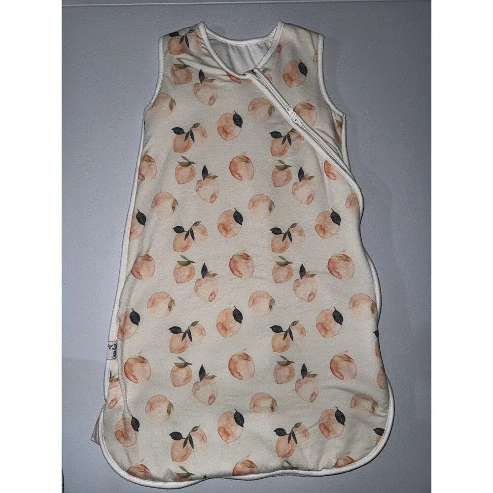 Copper Pearl Wearable Blanket Sleep Sack Peach Fruit Print Zipper 6-12M